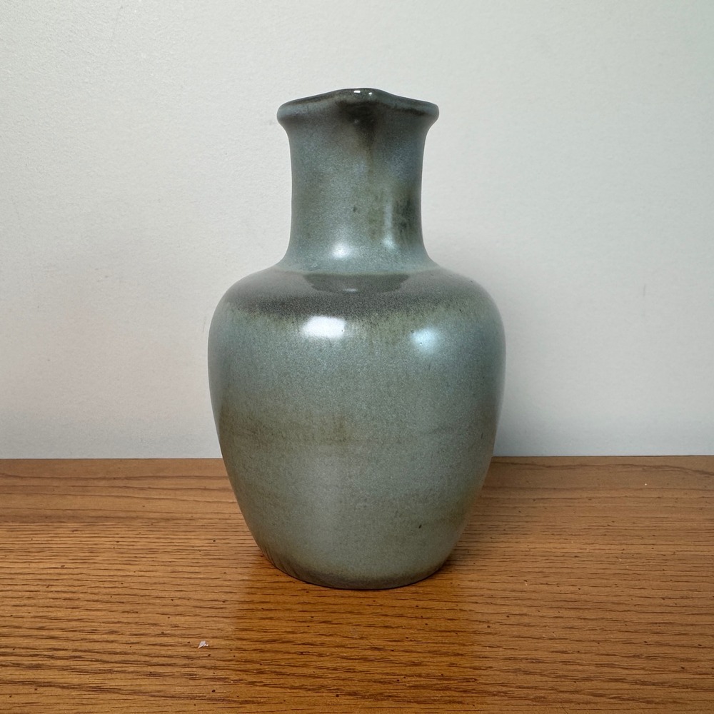 Vintage Frankoma Pottery Ceramic Jug Pitcher Prairie Green MCM 7.5" Tall - Picture 5 of 8